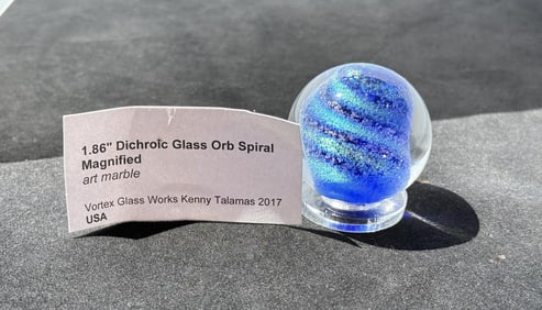 Vortex Kenny Talamas Fibonacci Art Glass Marble
