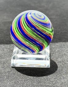 Eddie Seese Tight Sprial Art Glass Marble