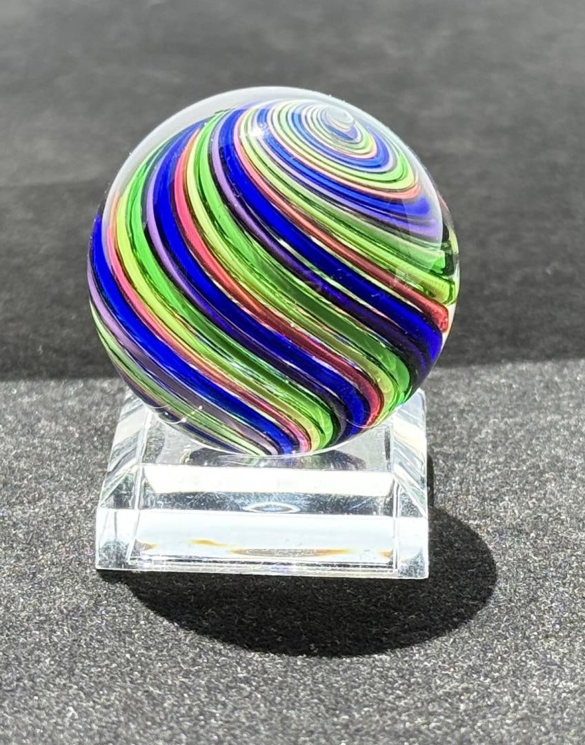 Eddie Seese Tight Sprial Art Glass Marble (1 of 6)
