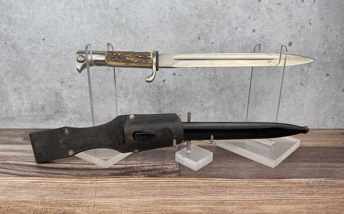 WW2 German Police K98 Mauser Bayonet: Stage Handle. Carl Eickhorn maker.