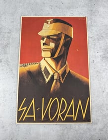 WW2 German SA Voran Propaganda Poster