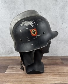 WW2 M34 German Double Decal Fire Police Helmet