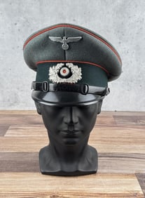 WW2 German NCO Panzer Truppen Visor Cap