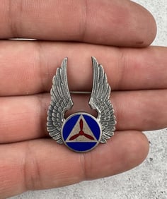 WW2 US Civil Air Patrol Sterling Silver Badge