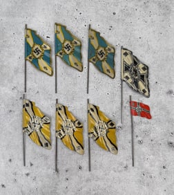 Lineol Elastolin WW2 German Toy Soldier Flags