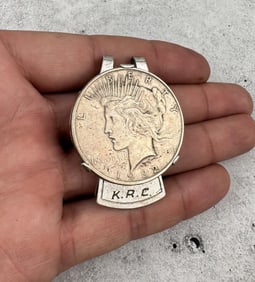 Sterling Silver 1922 Peace Dollar Money Clip