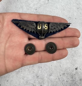 WWI WW1 Balloon Corps Sterling Pilot Wings