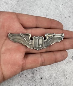 WW2 Liaison Pilot Sterling Silver Wings