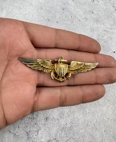WW2 Navy Hilborn Hamburger 10k Gold Filled Wings