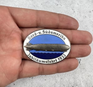 German 1933 Graf Zeppelin Jubilee Flight Badge