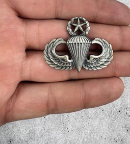 Vietnam War Master Jump Wings Sterling