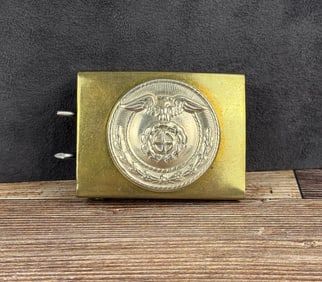 WW2 German EM NCO SA Brass Belt Buckle