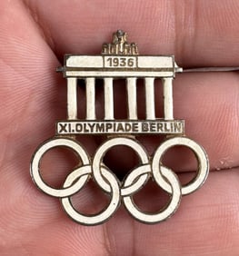 WW2 German 1936 Berlin Olympics Pin Badge