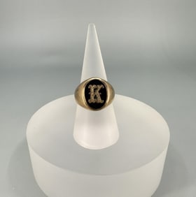 10k Gold Monogram Ring