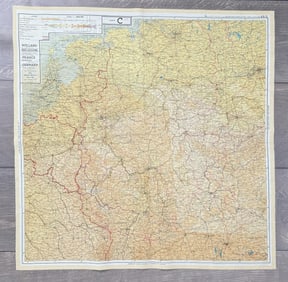 WW2 Silk Pilots Escape and Evasion Map Germany