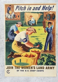 WW2 Womens Land Army Crop Corps Poster