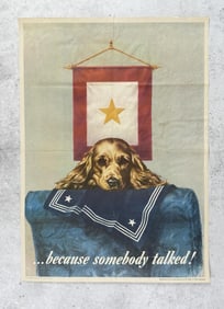 WW2 Because Somebody Talked Son in Service Poster