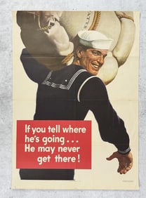 WW2 If You Tell Where He's Going Poster