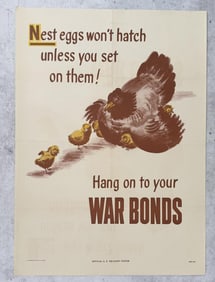 WW2 Nest Eggs Won't Hatch War Bonds Poster