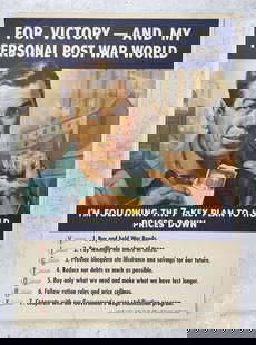WW2 For Victory 7 Key Plan Prices Down Poster: 20" by 28". For Victory, and my Personal Post War World. I'm Following the 7 Key Plan to Hold Prices Down.