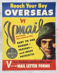 WW2 Reach Your Boy Overseas by Vmail Poster