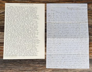1852 California Gold Rush Miners Letter Home