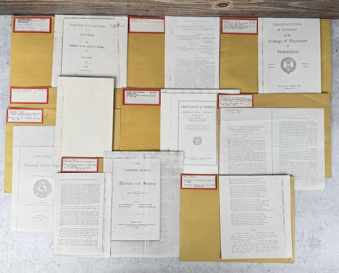 Collection of Civil War Medical Journals: All Xeroxed.