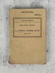 WW2 US M1 Carbine Rifle Field Manual
