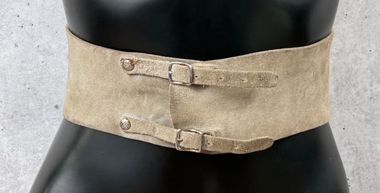Vintage Heiser Leather Motorcycle Kidney Belt