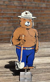Porcelain USFS US Forest Service Smokey Bear Sign