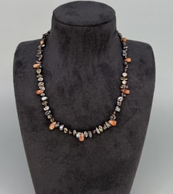 Keshi Peacock Pearl Necklace