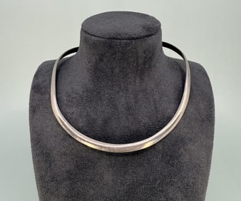 Taxco Mexico Sterling Silver Collar Necklace