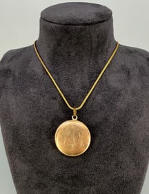 Victorian Gold Filled Locket Necklace