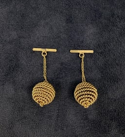 Gold Filled Ball Cufflinks