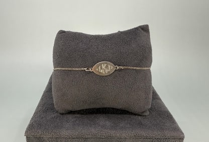 Sterling Silver Monogrammed Love Bracelet
