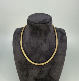 Gold Plated Silver Mesh Necklace