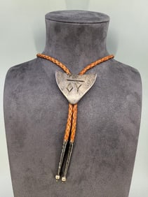 Navajo Sterling Silver Montana Ranch Bolo Tie
