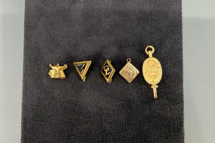 Grouping of Gold Filled Frat Sorority Pins