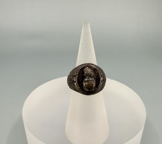 WW2 Flaming Bomb Army Ordinance Sterling Ring