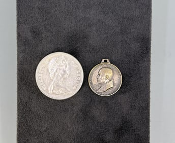 1966 Canadian Dollar Silver Pope Coin Pendant
