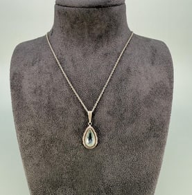 Sterling Silver Aquamarine Necklace