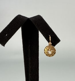 18k Gold French Victorian Dormeuse Earring