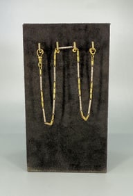 14k Gold Simmons Watch Fob Chain
