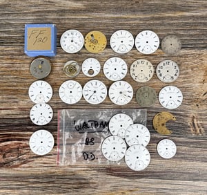 Collection of Antique Pocket Watch Dials