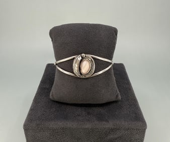 Navajo Sterling Mother of Pearl Bracelet