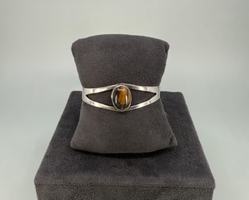 Taxco Mexico Sterling Tigers Eye Bracelet
