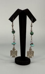 Navajo Sterling Thunderbird Earrings