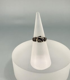 Sterling Silver Fede Gimmel Promise Ring