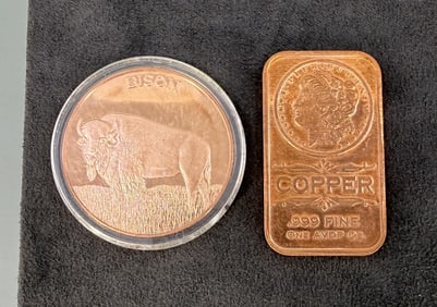 One Ounce Copper Bullion Ingots