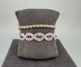 Pair Of CZ Tennis Bracelets